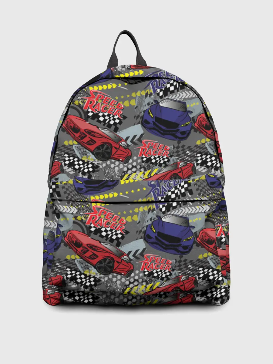 Рюкзак джинсовый / Гоночная машина