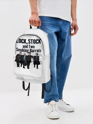 Рюкзак джинсовый / Карты Деньги Два Ствола Герои