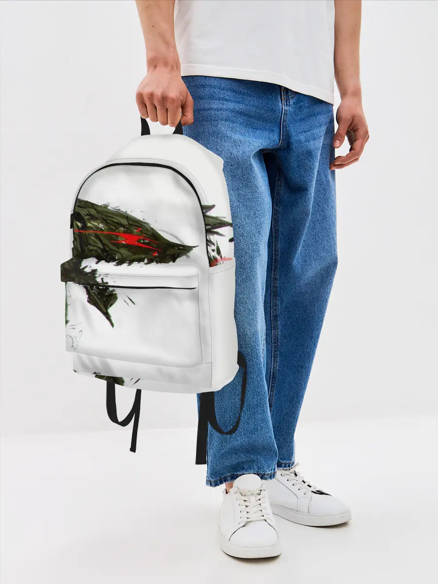 Рюкзак джинсовый / БЕРСЕРК красками