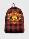 Рюкзак джинсовый / Манчестер Юнайтед фон в клетку