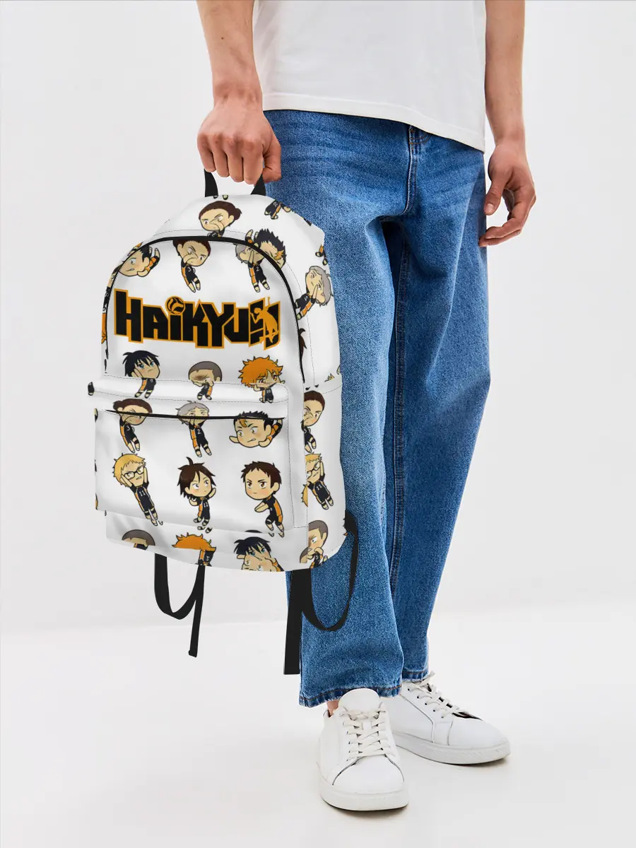 Рюкзак джинсовый / Команда школы Карасуно | Haikyuu!!