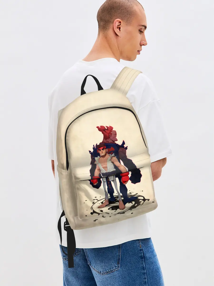 Рюкзак джинсовый / Рю и Акума