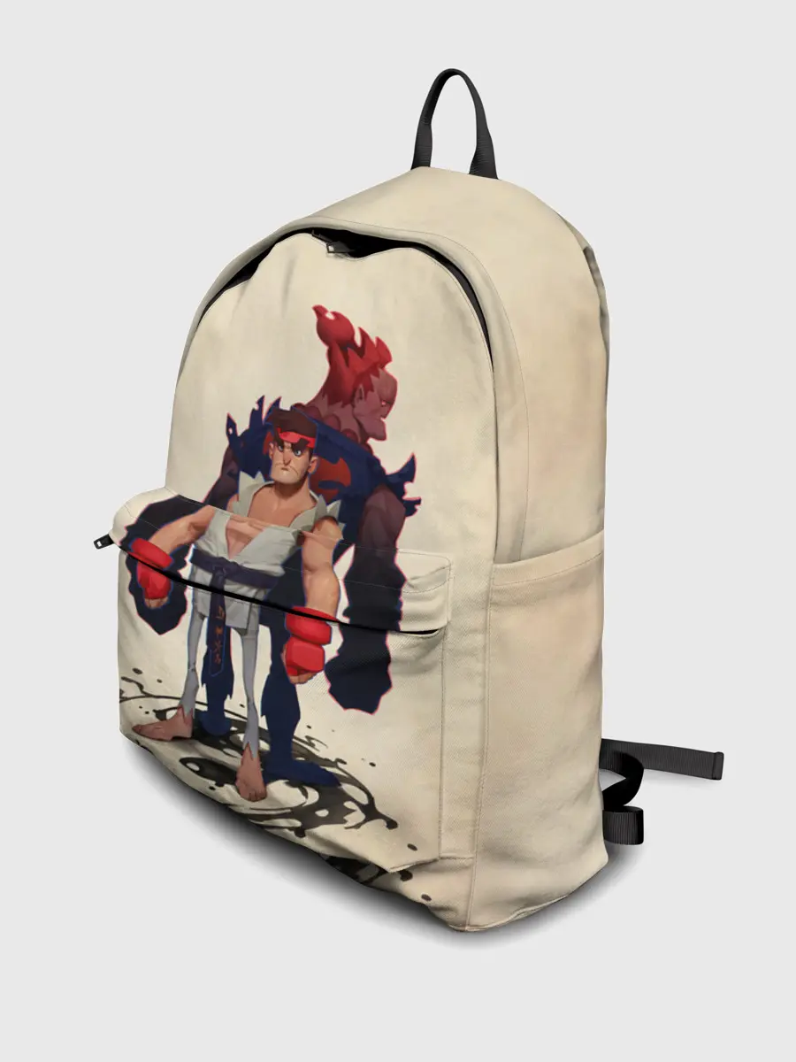 Рюкзак джинсовый / Рю и Акума