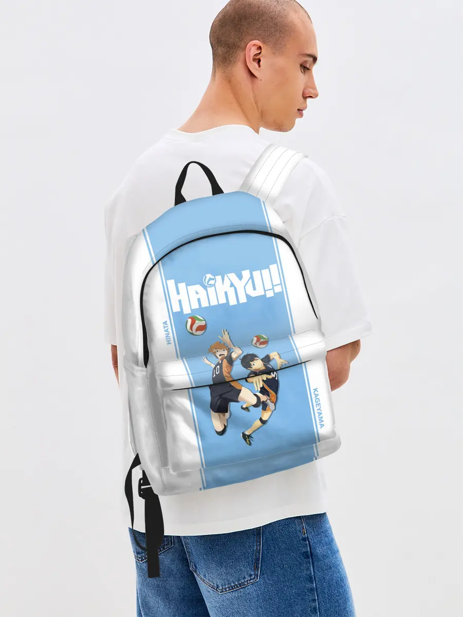 Рюкзак джинсовый / Хината и Кагеяма | Haikyuu!!