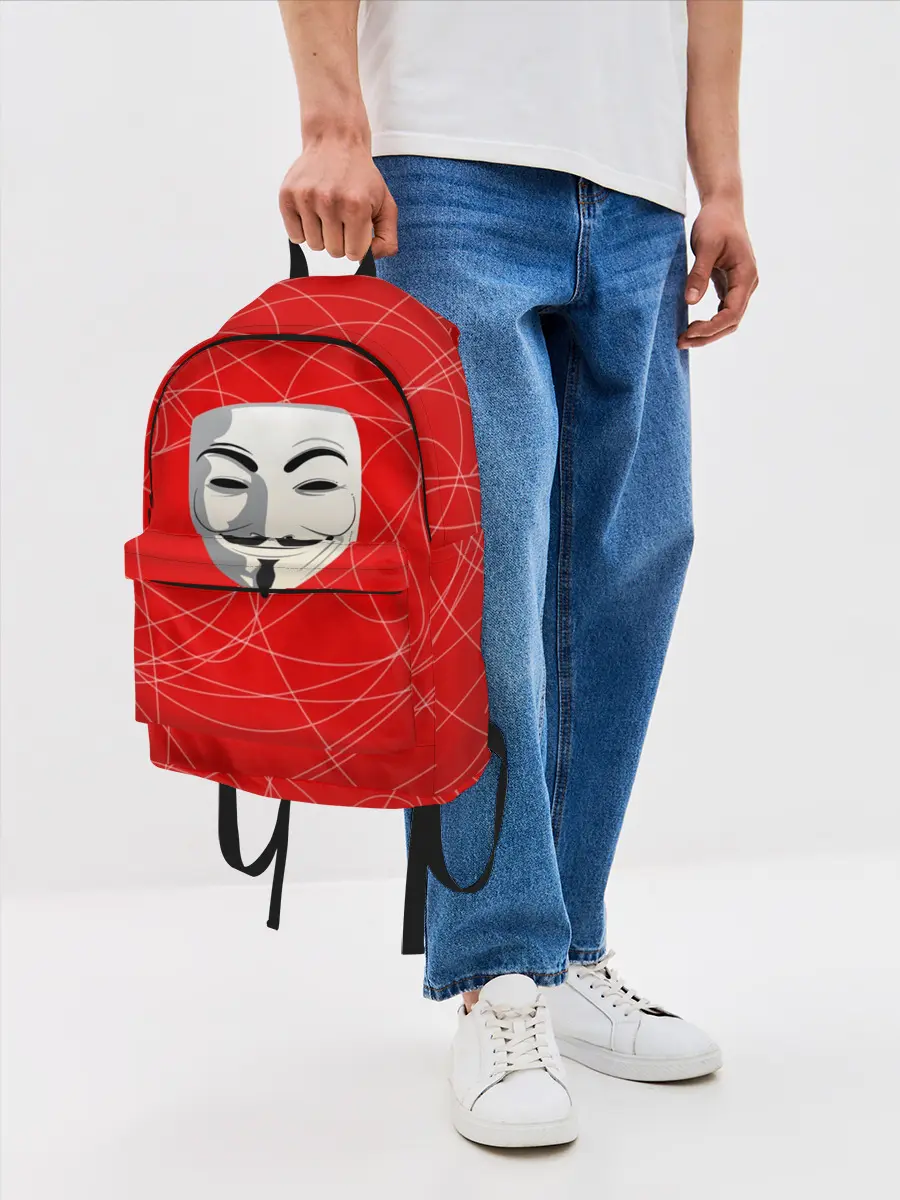 Рюкзак джинсовый / Маска Гая Фокса