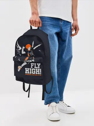 Рюкзак джинсовый / fly high! Шоё Хината Haikyuu!!