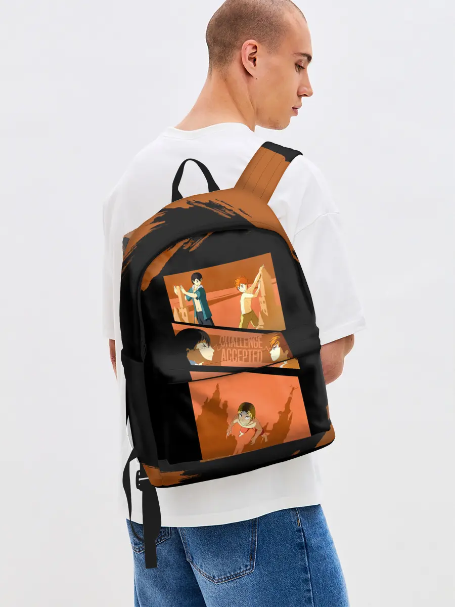 Рюкзак джинсовый / Противостояние Хината и Кагеяма | Haikyuu!!