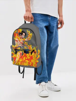 Рюкзак джинсовый / Портгас Д Эйс из One Piece