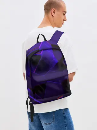 Рюкзак джинсовый / СИНИЕ ПЛИТЫ 3D