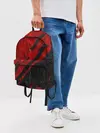 Рюкзак джинсовый / Красное чёрное 3D