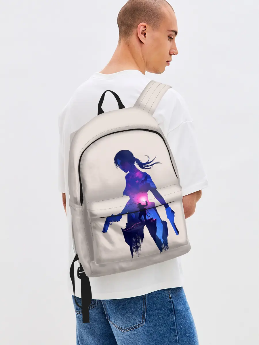 Рюкзак джинсовый / Лара с оружием