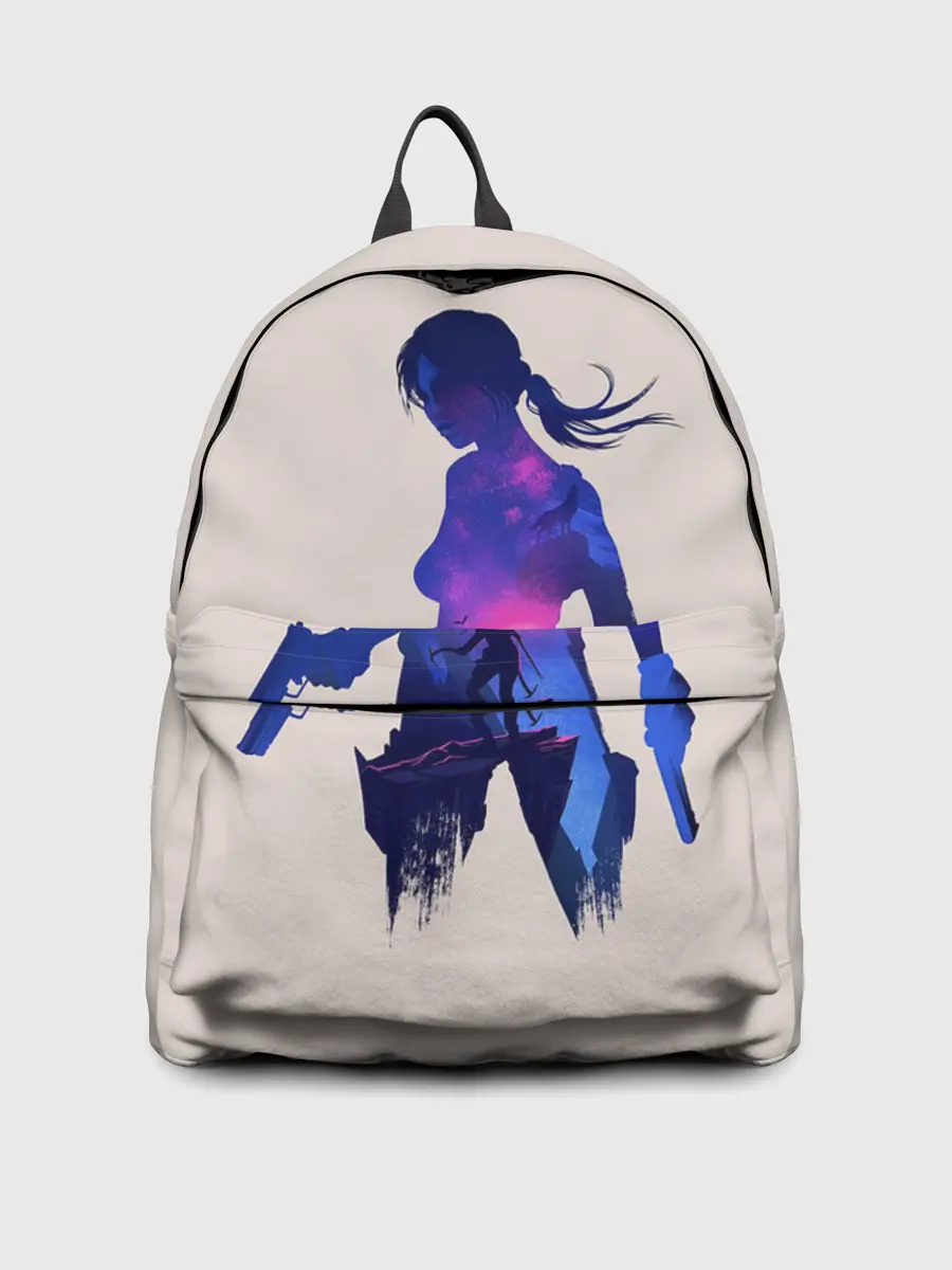 Рюкзак джинсовый / Лара с оружием