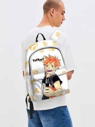Рюкзак джинсовый / Мощный удар Шоё Хината Haikyuu!!