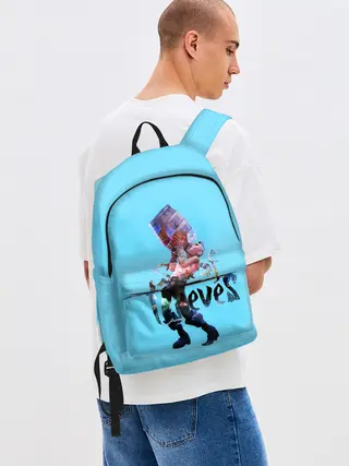 Рюкзак джинсовый / Пират с бочкой рома