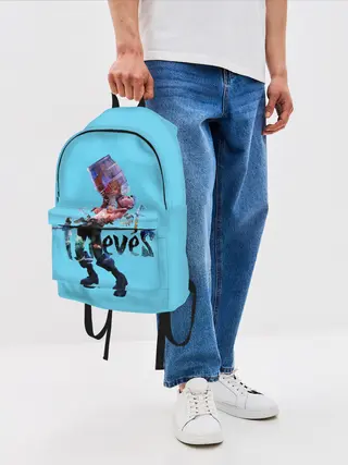 Рюкзак джинсовый / Пират с бочкой рома