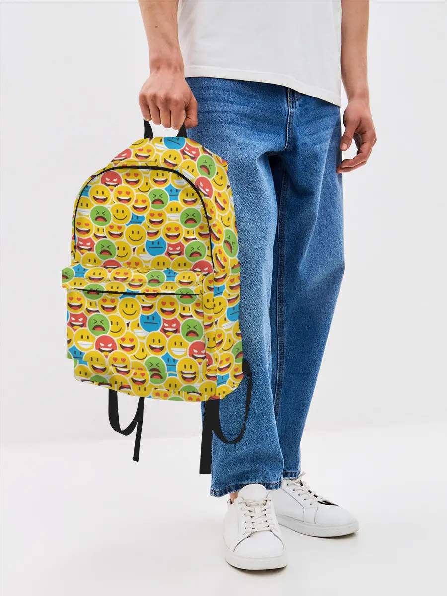 Рюкзак джинсовый / Смайлики