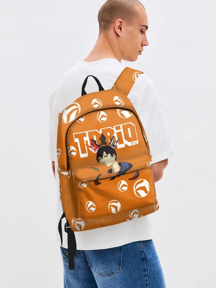 Рюкзак джинсовый / Тобио Кагеяма корона Haikyuu!!