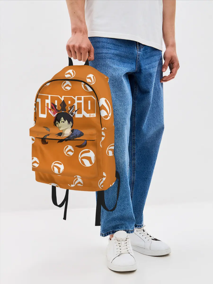 Рюкзак джинсовый / Тобио Кагеяма корона Haikyuu!!
