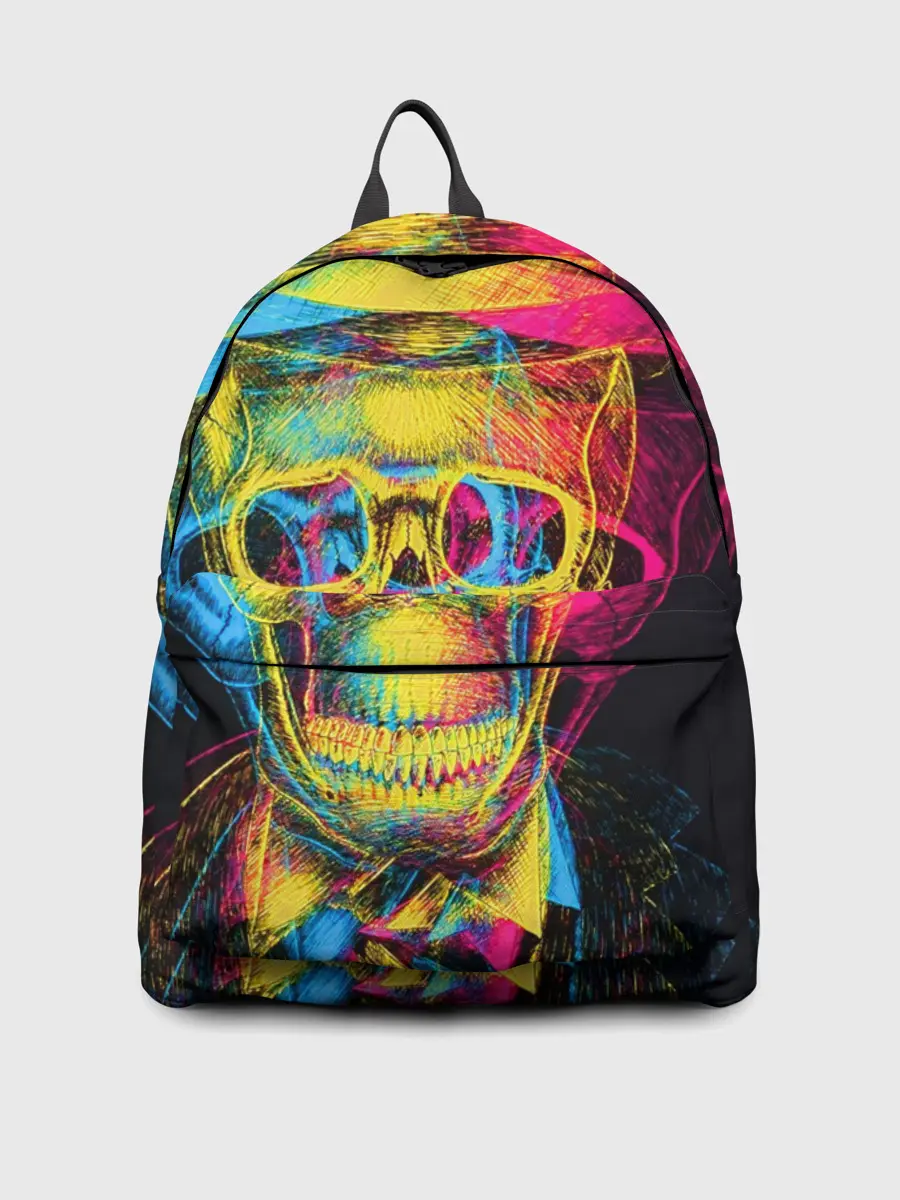 Рюкзак джинсовый / Череп-анаглиф