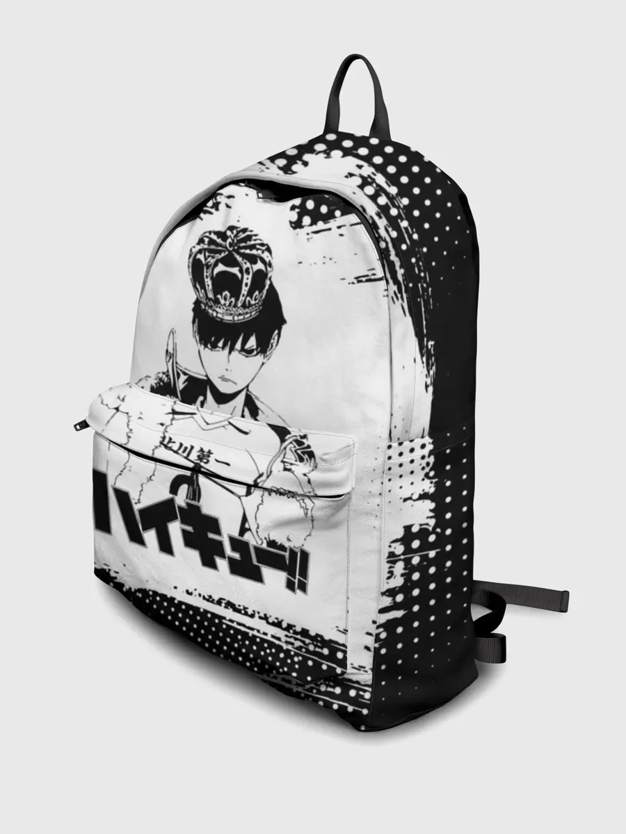 Рюкзак джинсовый / Тобио Кагеяма корона Haikyuu!!