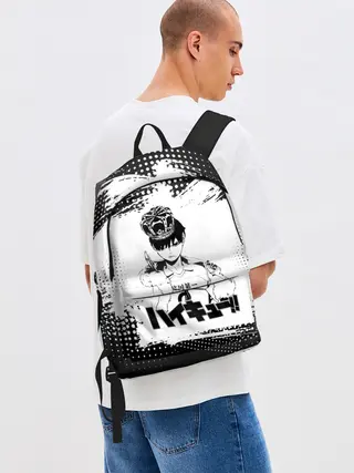 Рюкзак джинсовый / Тобио Кагеяма корона Haikyuu!!
