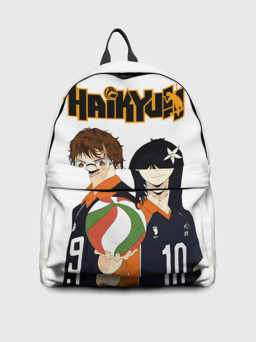 Рюкзак джинсовый / Майкл и Лили в роли персонажей Haikyuu!!