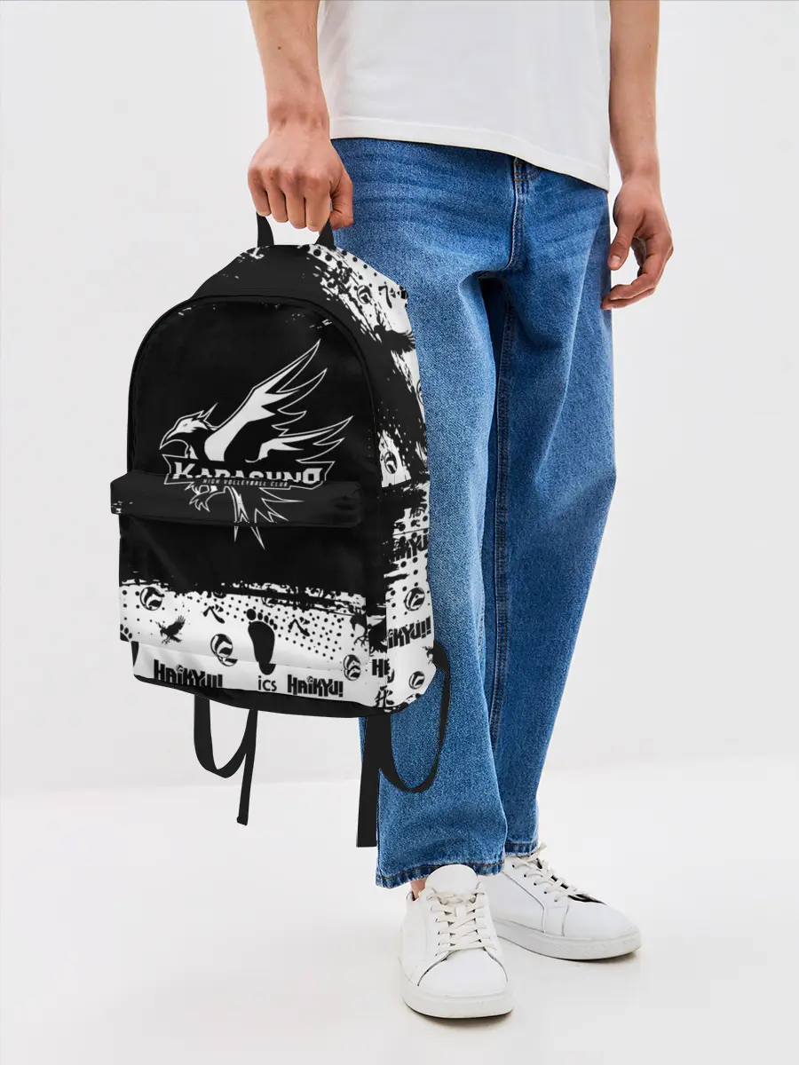 Рюкзак джинсовый / Старшая школа Карасуно