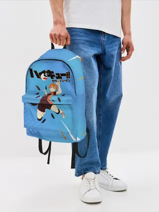 Рюкзак джинсовый / Шоё Хината мощный удар Haikyu!!