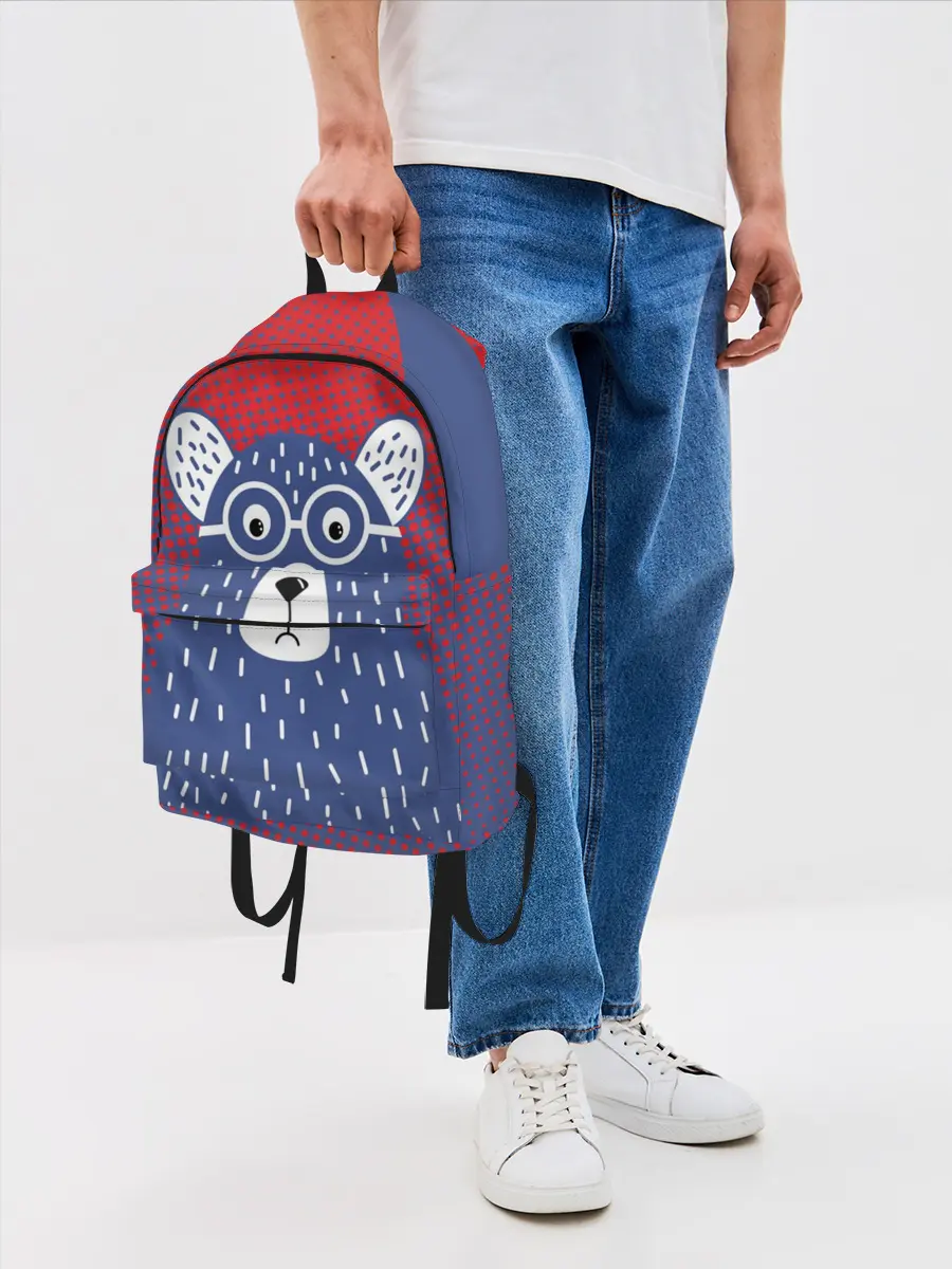 Рюкзак джинсовый / Медведь