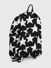 Рюкзак джинсовый / Белые звёзды на чёрном фоне 2
