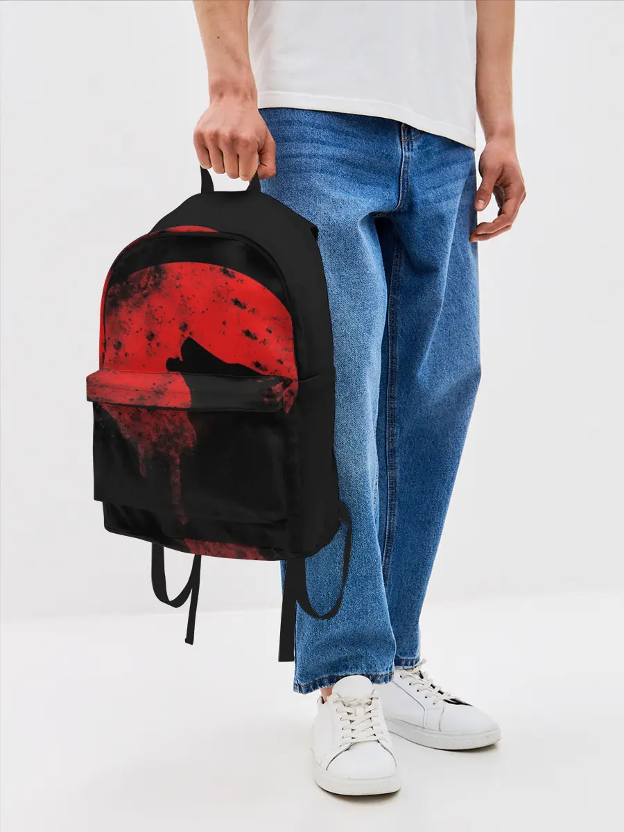 Рюкзак джинсовый / Wolf 3D