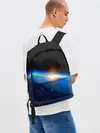 Рюкзак джинсовый / КОСМИЧЕСКИЙ РАССВЕТ 3D