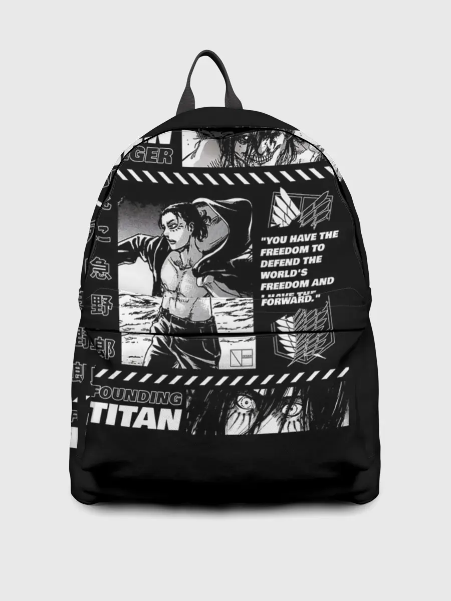 Рюкзак джинсовый / Эрен Егер из атаки титанов