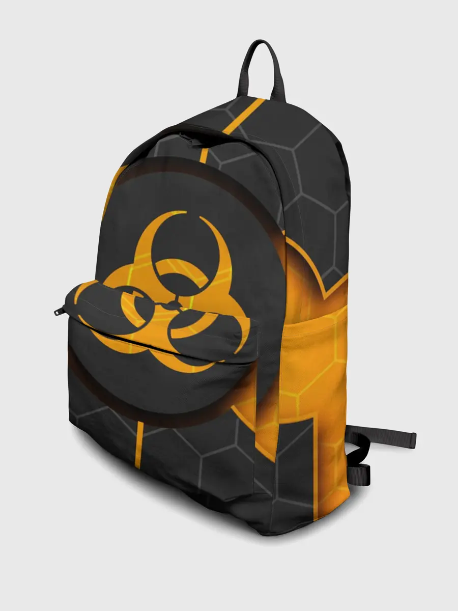 Рюкзак джинсовый / ХИМИЧЕСКАЯ ОПАСНОСТЬ 3D