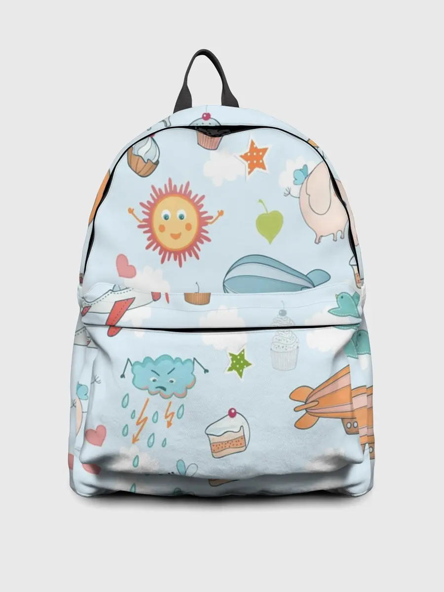 Рюкзак джинсовый / Детские рисунки