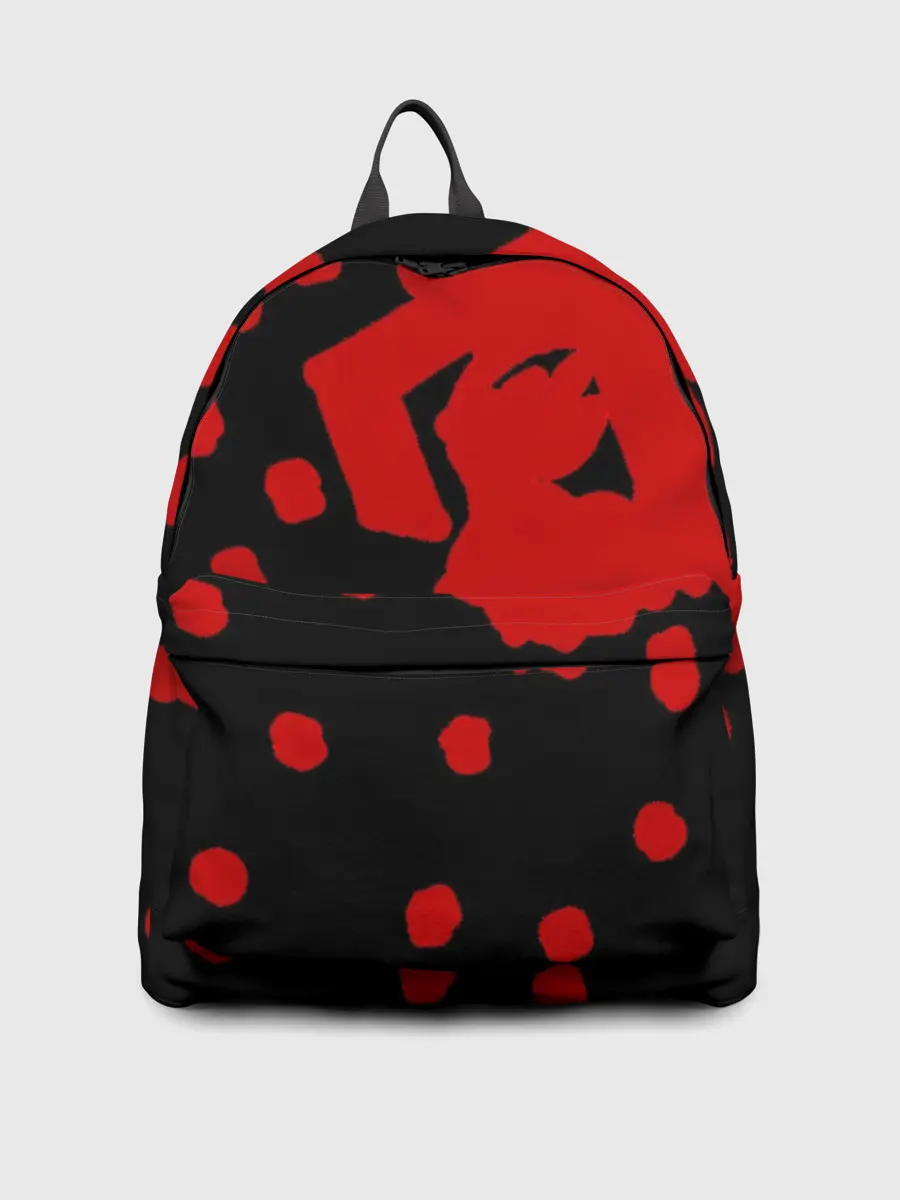 Рюкзак джинсовый / Japanese characters and a face