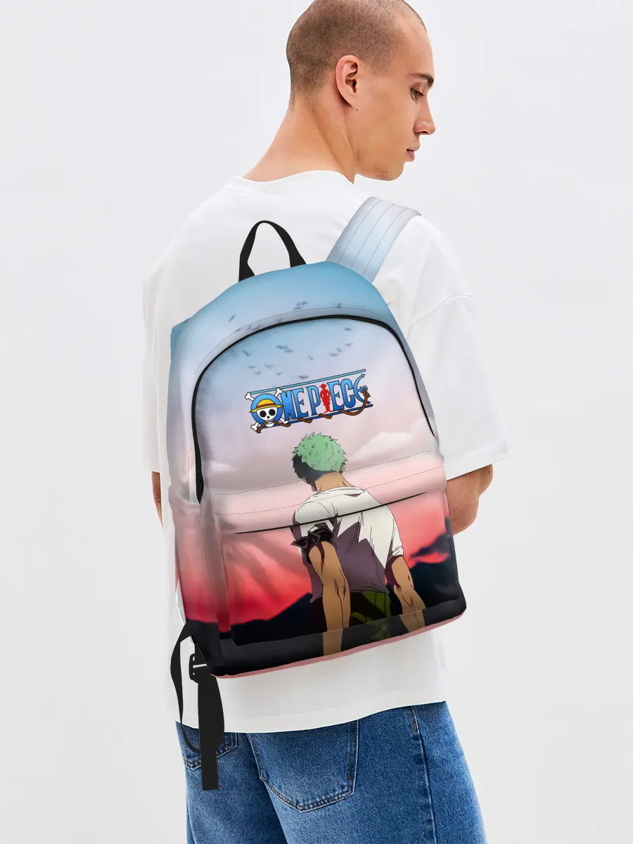 Рюкзак джинсовый / Ророноа Зоро эпичный One Piece