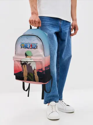 Рюкзак джинсовый / Ророноа Зоро эпичный One Piece