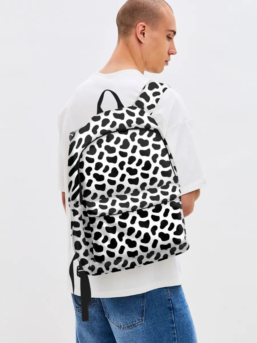 Рюкзак джинсовый / Текстура далматина
