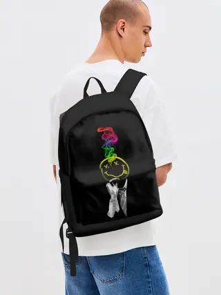 Рюкзак джинсовый / Нирвана смайл