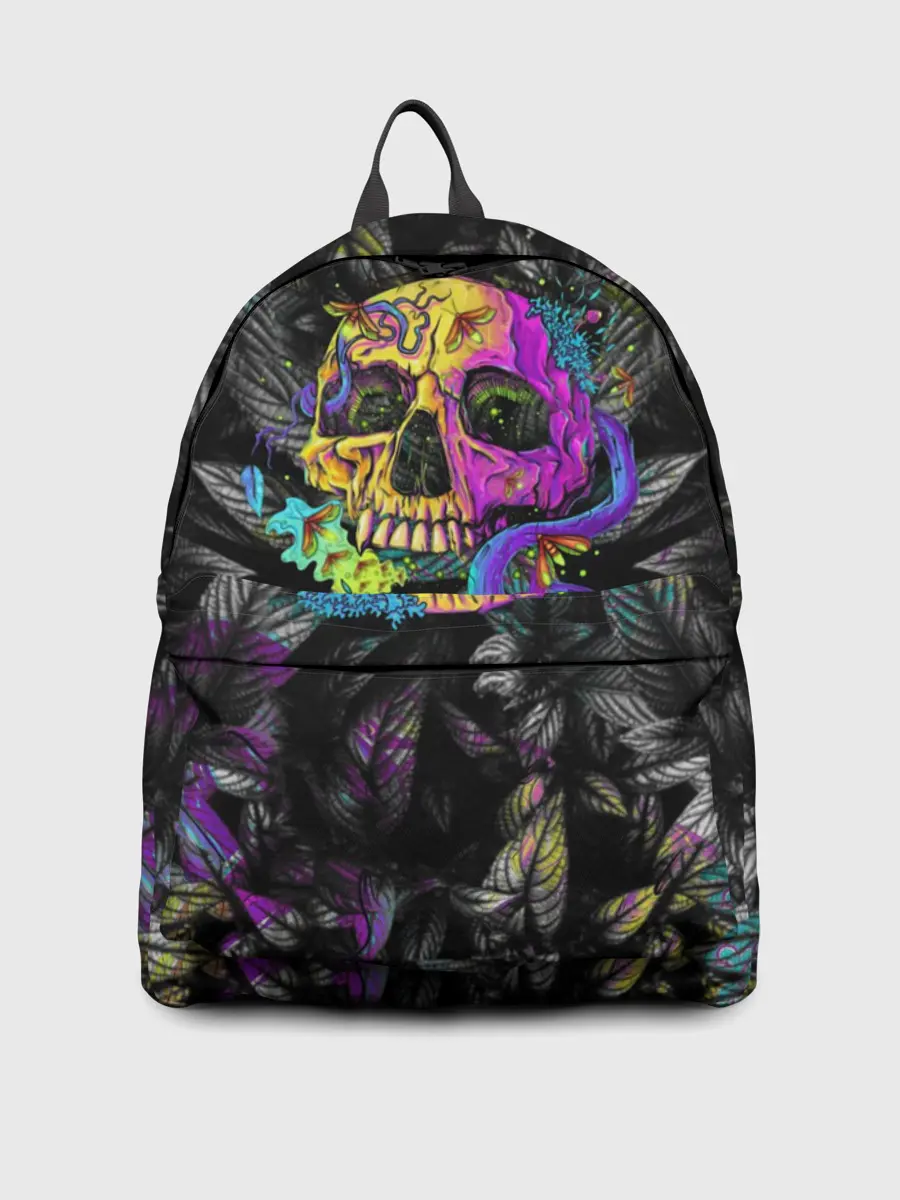 Рюкзак джинсовый / Череп / Психоделика