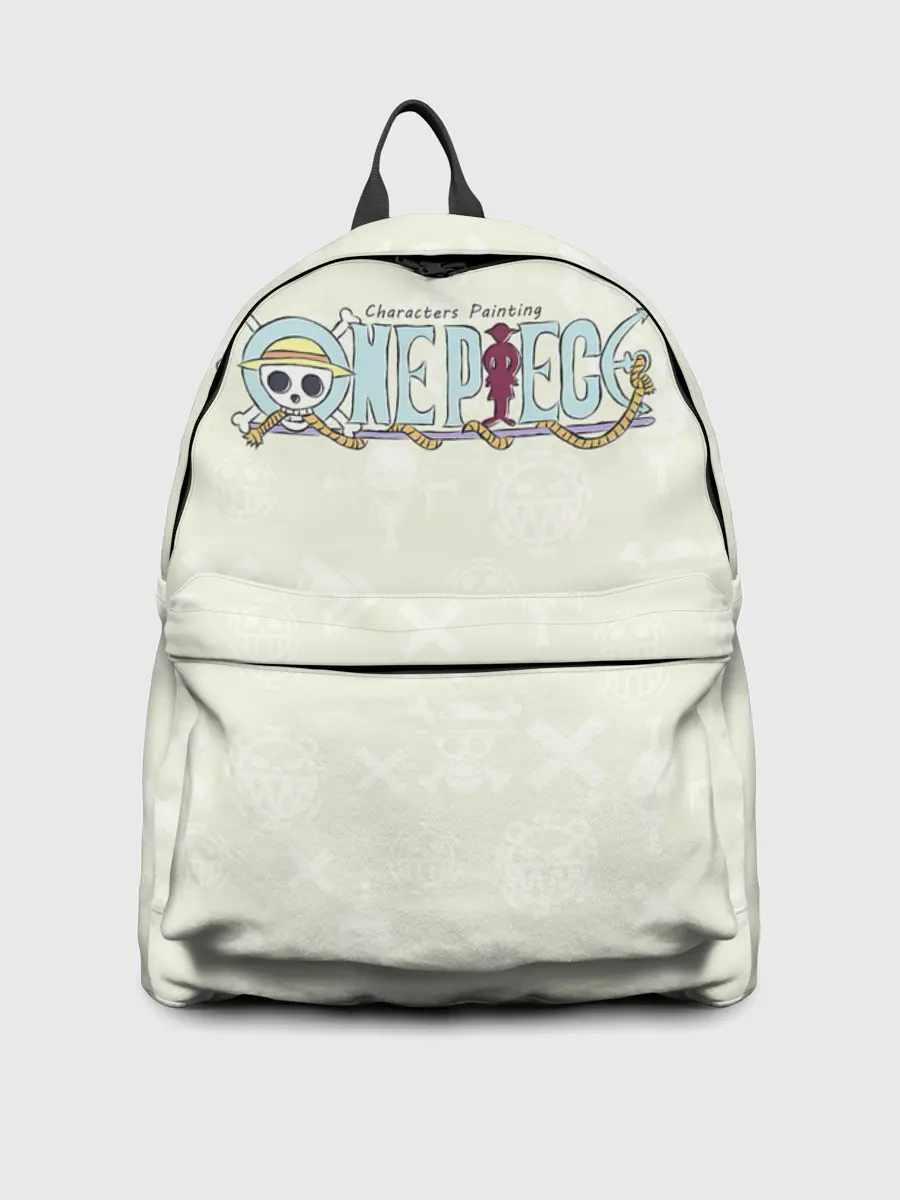 Рюкзак джинсовый / Эмблемы One Piece. Большой куш