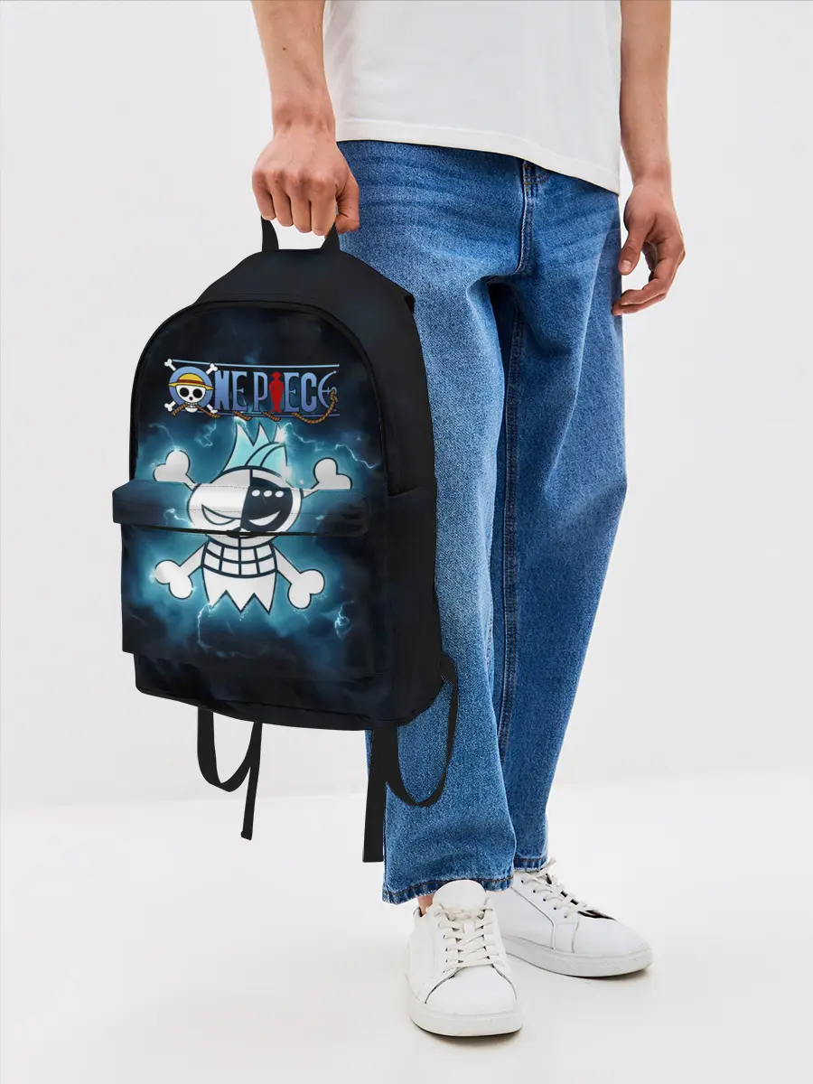 Рюкзак джинсовый / Веселый Роджер Фрэнки | One Piece