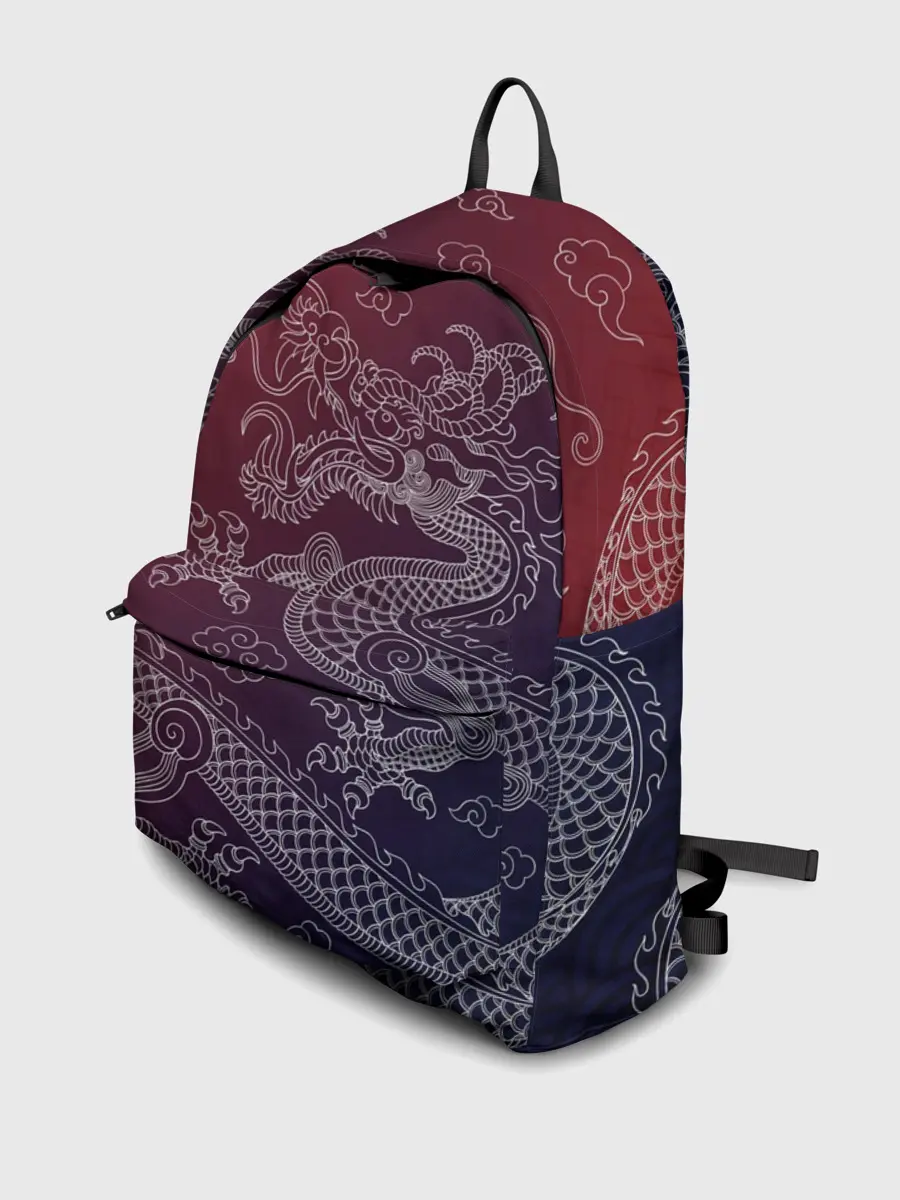 Рюкзак джинсовый / Традиционный китайский дракон