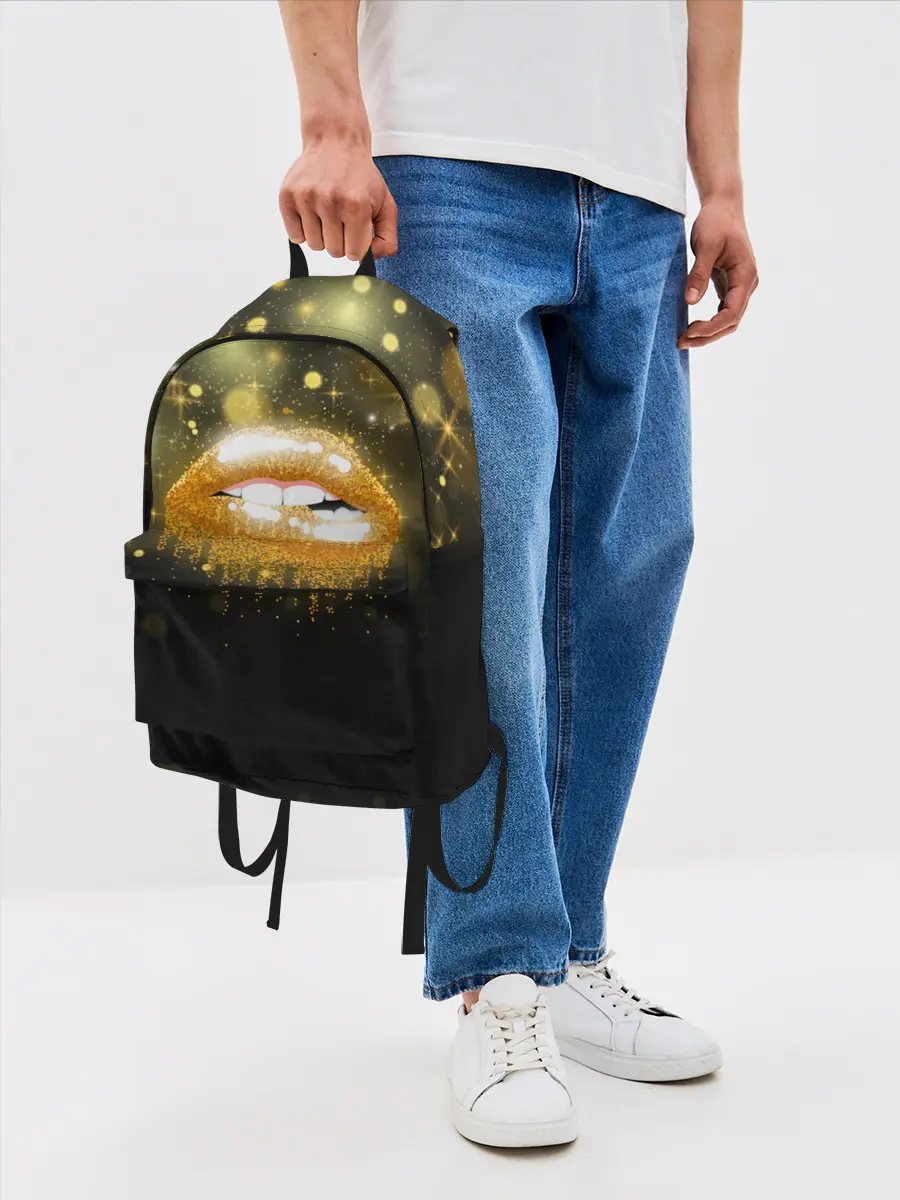 Рюкзак джинсовый / Губы