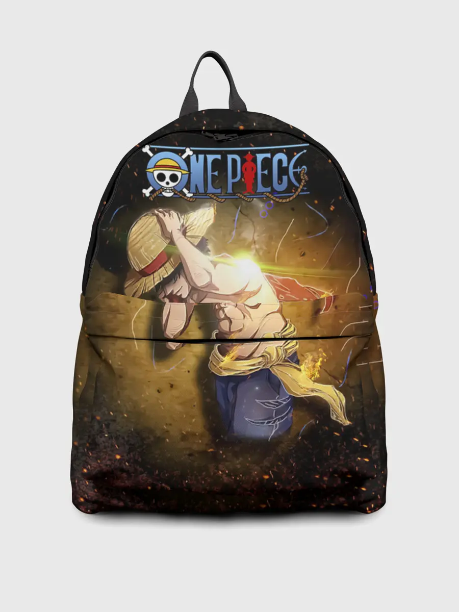 Рюкзак джинсовый / Мощный торс Луффи One Piece