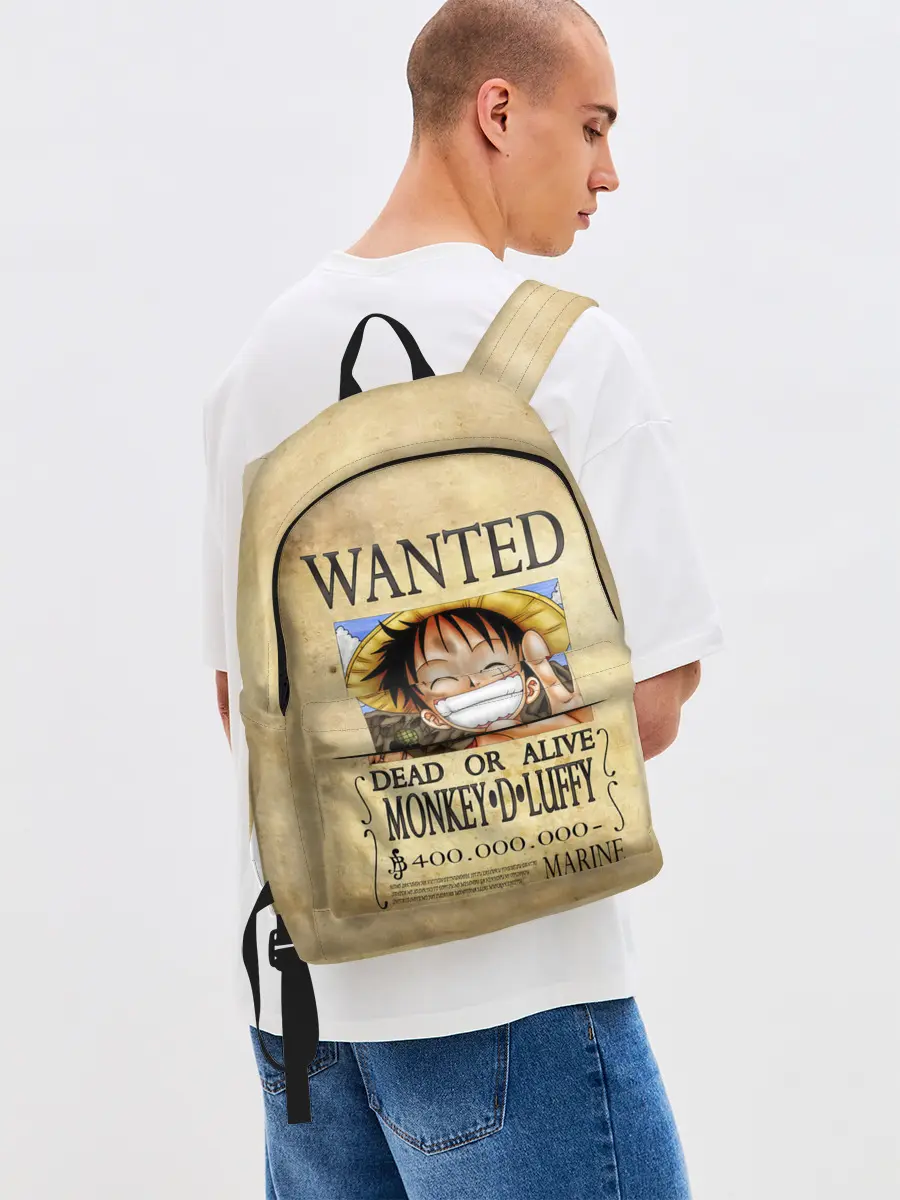 Рюкзак джинсовый / Манки Д. Луффи в розыске One Piece