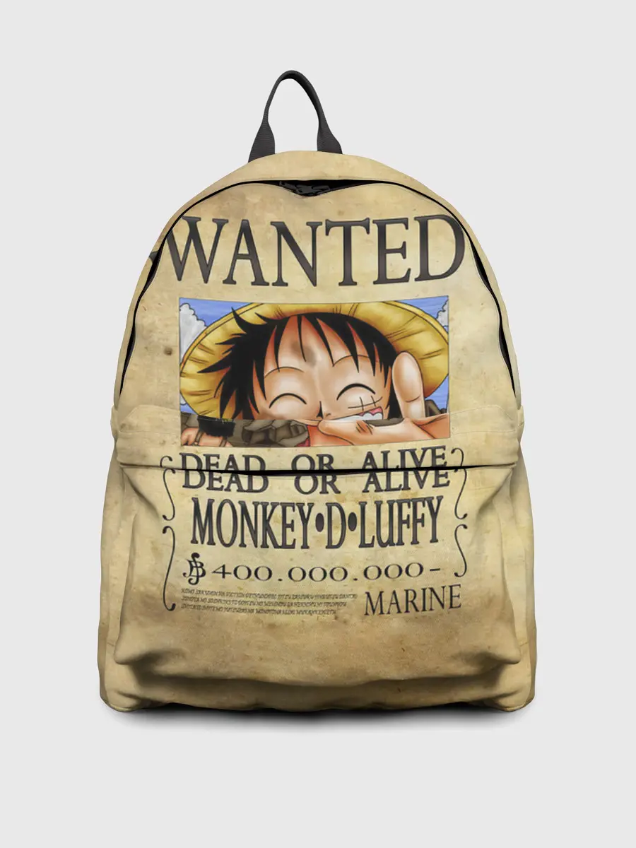 Рюкзак джинсовый / Манки Д. Луффи в розыске One Piece