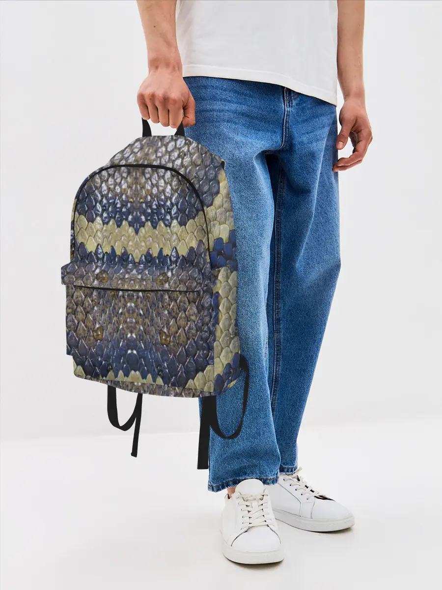 Рюкзак джинсовый / Рептилоид. Змея