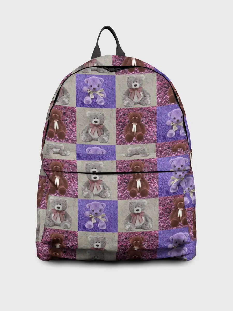 Рюкзак джинсовый / Медведи на ковре